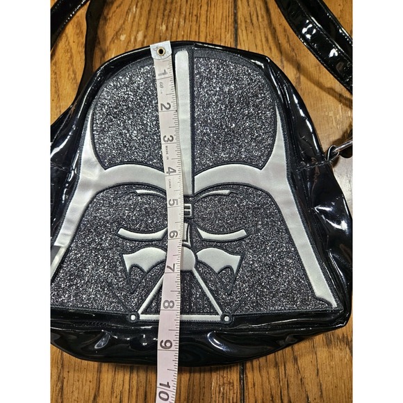 Disney Store Star Wars Darth Vader Glitter Crossbody Bag Purse Pocketbook Black - Picture 7 of 7